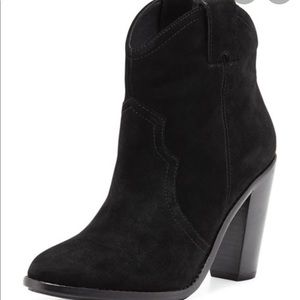 Joie Monte Black suede  western bootie
